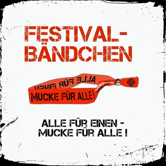Festivalbändchen "Alle für einen - Mucke für alle"