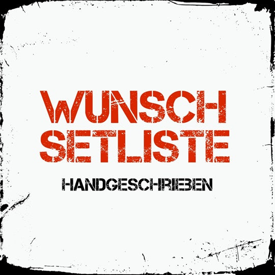Handgeschriebene Wunsch-Setliste